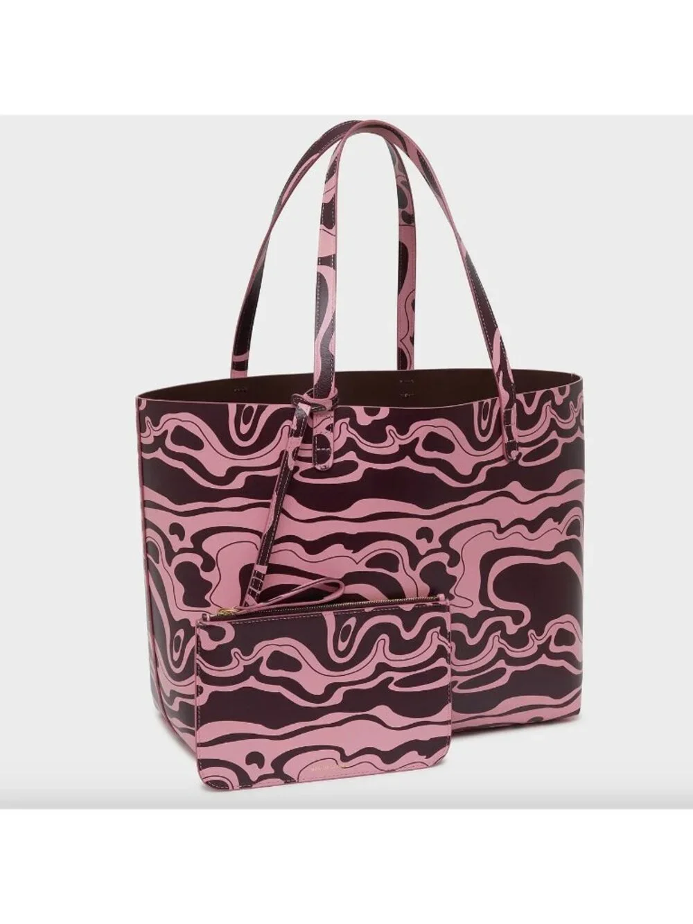 MANSUR GAVRIEL Large Tote Leather Flamingo Plum